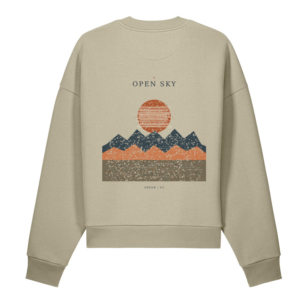 DREAM / 03 — Open Sky sweatshirt, fulfillment-faithful back view