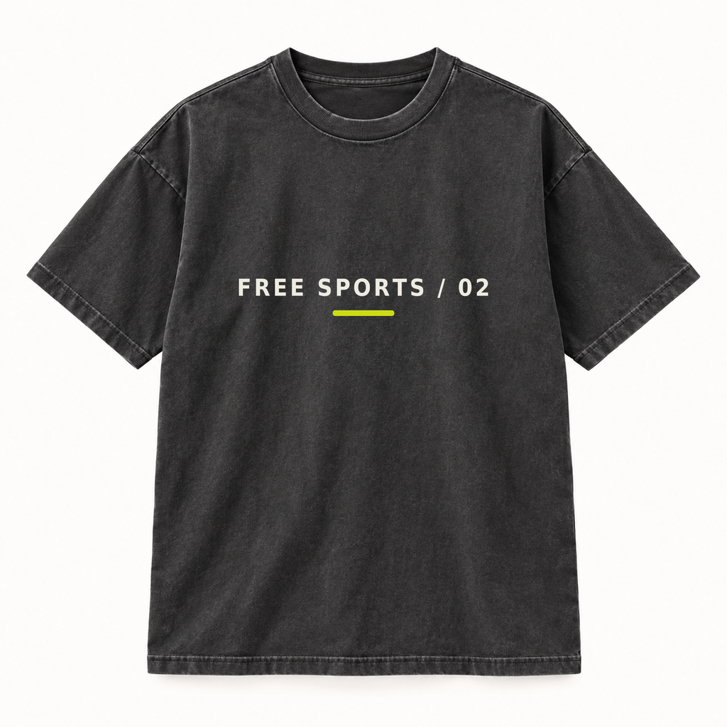 FREE SPORTS / 02 — No Price to Play clean front in Faded Black