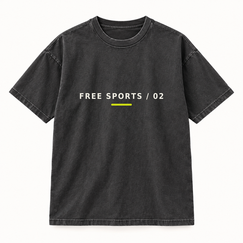 FREE SPORTS / 02 — No Price to Play clean front in Faded Black