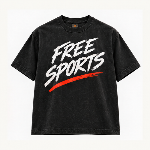 FREE SPORTS Tee in Pepper, front view