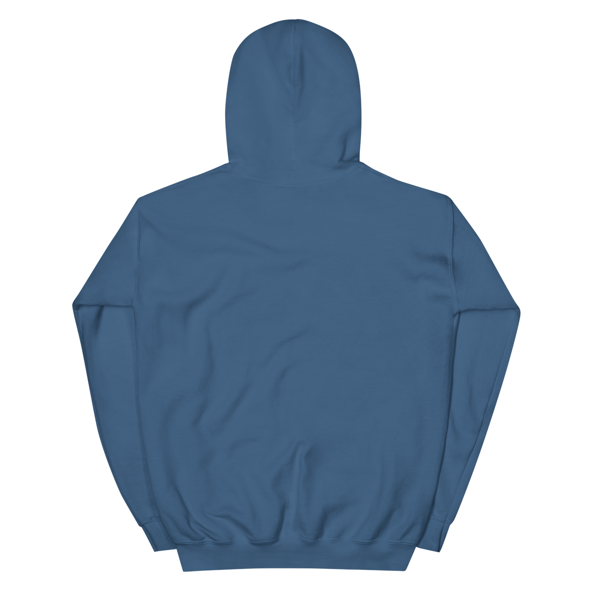 Rise Above — New Mexico Hoodie in Indigo Blue, back view with no print.