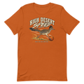 High Desert Speed — New Mexico Tee in Autumn, front view showing the enlarged original graphic.