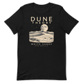 Dune Theory — New Mexico Tee in Black, front view showing the enlarged original graphic.