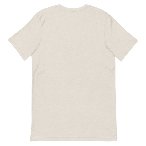 505 Built Different — New Mexico Tee in Heather Dust, back view with no print.