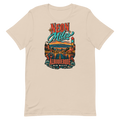 Neon Miles — New Mexico Tee in Soft Cream, front view showing the enlarged original graphic.