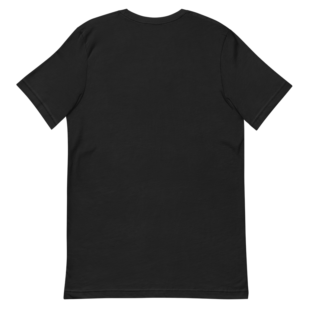 Christmas Is the Call — New Mexico Tee in Vintage Black, back view with no print.